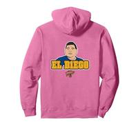 Maradona El Diego Sudadera con Capucha, Unisex para Adultos, Rosa Brillante, XXL