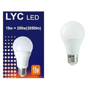 MARAN BULBS Bombilla Standard LED E27 Luz cálida 2700k, Bajo Consumo, Pequeña, No parpadea, 200W Equivalente, A60, 18W