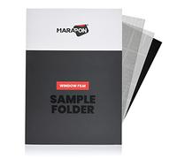MARAPON Carpeta de Muestras Vinilos para Ventanas Set Completo Todos los Modelos MARAPON Adhesión Estática Sin Pegamento para Probar y Comparar Decoración
