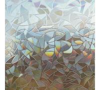 MARAPON® Lámina para Ventana Efecto arcoíris Oscuro [0,445 x 2 m] Incluye Libro electrónico con Consejos Profesionales - adherencia estática - lámina autoadhesiva Opaca - lámina Decorativa 3D