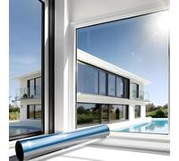 MARAPON Vinilo Efecto Espejo para Ventanas Plata 1,18x50 m Adhesión Estática Sin Pegamento Lámina Espejo Privacidad Protección UV Anti Calor