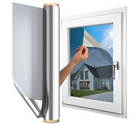 MARAPON® Vinilos para Ventanas con Adhesión Estática Efecto Espejo [105x200 cm] - Vinilo Ventana Privacidad y Protección UV, Infrarrojos - Vinilos Adhesivos para Cristales Protección contra el Calor