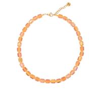 MARARDI Collar Mujer [Bali Naranja] Italiano con Cuentas de Cristal y Cierre Dorado - Handmade Joyería Italiana Originales Elegantes para Diario Bodas Eventos Ocasiones Especiales