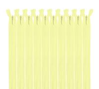 MARARDI [Pack 10] Cremalleras Invisibles [Amarillo Pastel] de Nailon [22 cm] Costura y Manualidades para Ropa Tela Bolsos Estuches Cinta Para Coser a Máquina Patchwork Algodón con Cierre Metálico