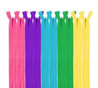 MARARDI [Pack 10] Cremalleras Invisibles [Multicolor 2] de Nailon [15 cm] Costura y Manualidades para Ropa Tela Bolsos Estuches Cinta Para Coser a Máquina Patchwork Algodón con Cierre Metálico