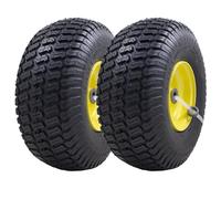 MARASTAR 21425 - Conjunto de neumáticos y ruedas de 15 x 6.00-6, neumáticos delanteros de repuesto para cortacésped compatibles con cortacésped John Deere serie 100 y 300, paquete de 2