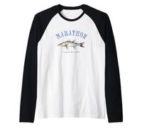 Marathon Florida Keys - Diseño de pesca Camiseta Manga Raglan