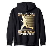 Marathon Runner Trying To Catch The Ice Cream Truck Running Sudadera con Capucha
