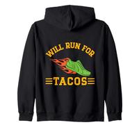 Marathon Runner Will Run For Tacos Running Sudadera con Capucha