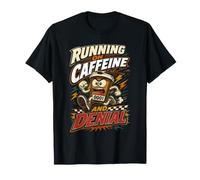 Maratón Maratoniano Correr Running On Caffeine and Denial Camiseta