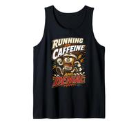Maratón Maratoniano Correr Running On Caffeine and Denial Camiseta sin Mangas