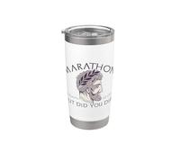 MARATÓN PERO MUERTE? Pheidippides Est 490 BC Run Meme Vaso térmico de acero inoxidable de doble pared