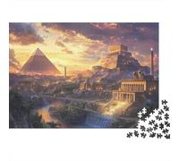 Maravillas Antiguas 1000 Piezas Rompecabezas para Adultos The Great Pirámides of Giza para Amantes O Amigos Imposable 1000pcs (75x50cm)
