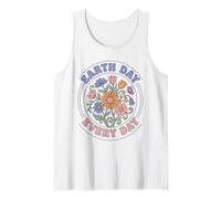 Maravilloso diseño Floral Retro del Día de la Tierra para Todos los días de los 70 Camiseta sin Mangas