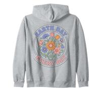 Maravilloso diseño Floral Retro del Día de la Tierra para Todos los días de los 70 Sudadera con Capucha