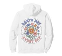 Maravilloso diseño Floral Retro del Día de la Tierra para Todos los días de los 70 Sudadera con Capucha