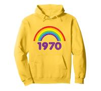 Maravilloso estilo retro de los 70, Rainbow Rough, vintage, 1970 Sudadera con Capucha