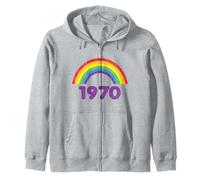 Maravilloso estilo retro de los 70, Rainbow Rough, vintage, 1970 Sudadera con Capucha