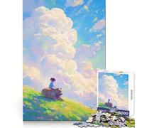 Maravilloso Rompecabezas de paisajes de 1000 Piezas para Adultos Pensamiento estratégico Tiempo Libre placentero Diseño Limpio Regalo de Invierno (38x26cm)