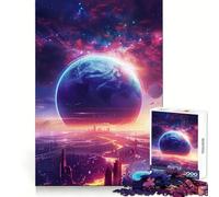 Maravilloso Rompecabezas Espacial de Galaxia de 1000 Piezas para Adultos Mejora la Memoria Divertido Tiempo Libre Arte Cortado con láser (38x52cm)