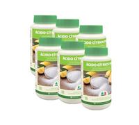 MARBEC ÁCIDO CÍTRICO PURO 1KGx6UDS Detergente desincrustante antical, suavizante natural, polvo hidrosoluble, para baño, cocina, electrodomésticos.