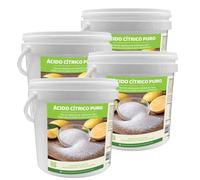 MARBEC ÁCIDO CÍTRICO PURO 5KGx4UDS Detergente desincrustante antical, suavizante natural, polvo hidrosoluble, para baño, cocina, electrodomésticos.