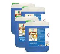 MARBEC FLORA 5LTX4UDS Detergente neutro concentrado para la limpieza ordinaria de suelos tratados con cera y no. Desengrasa, sin ser agresivo.