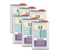MARBEC NOEPOX 1LTX6PZ ES Limpiador espeso específico para eliminar residuos y manchas de lechadas epoxi en gres, cerámicas, granitos y cuarcitas.