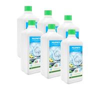 MARBEC PULIPIATTI 1LTx6UDS Detergente para platos concentrado, desengrasante eficaz en agua fría, enjuague rápido, fragancia de limón.