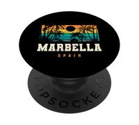 Marbella España Mediterráneo Andalucía Playa Puesta De Sol Diseño PopSockets PopGrip Adhesivo