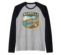 Marbella España Viaje Marbella Souvenir Marbella Costa del Sol Camiseta Manga Raglan
