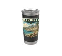 Marbella España Viaje Marbella Souvenir Marbella Costa Del Sol Vaso térmico de acero inoxidable de doble pared