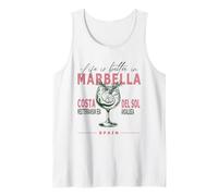 Marbella La vida es mejor en la Costa del Sol Andalucía Souvenir Camiseta sin Mangas