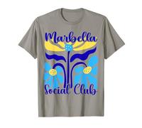 Marbella Social Club Costa del Sol Abstracto Boho Flores Camiseta