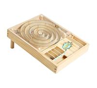 Marble Board Game, 2-4 Player Wood Tabletop Marble Toy, Kids Pinball Game for Adults and Children, Durable Wooden Construction, Family Accessory Feature, Birthday Christmas New Year Preschool