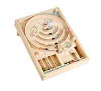 Marble Board Game - 2-4 Player Wooden Tabletop Marble Toy | Kids Pinball Game for Adults, Kids with Portable Design for Birthday, Christmas, New Year, Preschool, Camping, Hiking, Travel, Picnic