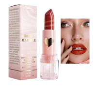 Marble Clear Lipstick - Crema hidratante de maquillaje de labios, brillo de labios, color mate con acabado aterciopelado de larga duración, proporciona comodidad y colores