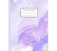 Marble Composition Notebook: College Ruled | Elegant Purple Pink Violet Gold Liquid Design | Blank Workbook for Teens, Students & Writers | Back To School Gift, Study Essentials