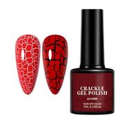 Marble Crackle - Esmalte de uñas UV de 7 ml con efecto de fisura, para capa base blanca/plateada/dorada, larga duración, se adapta a uñas acrílicas, extensiones de gel