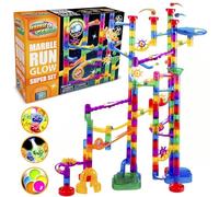 Marble Genius Marble Glow Pista de Carreras Que Brilla en la Oscuridad (200 pzas) Bloques de construcción CTIM, Acceso a App de Instrucciones y Manual a Todo Color, Gran Regalo para niños, superset