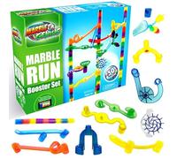 Marble Genius Marble Run Booster Set - 30 piezas en total (10 piezas de acción incluidas), juguetes de bloques de construcción para edades de 3 años en adelante, con acceso a la aplicación de