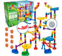 Marble Genius Pista de Canicas (300 pzas) Laberinto o Juego de Carreras para Adultos, Adolescentes, Niños Pequeños o de 4 a 8 Años, (118 pzas Translúcidas + 119 Set de Vidrio y mármol), Set Extremo