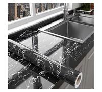 Marble Kitchen Oil-Proof Film Stove Waterproof Moisture-Proof Self-Adhesive Wallpaper Countertop Cabinet Renovation Tile Sticker(Color-03,55cm x 500cm)