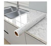 Marble Kitchen Oil-Proof Film Stove Waterproof Moisture-Proof Self-Adhesive Wallpaper Countertop Cabinet Renovation Tile Sticker(Color-02,40cm x 300cm)