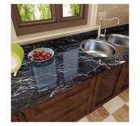 Marble Kitchen Oil-Proof Film Stove Waterproof Moisture-Proof Self-Adhesive Wallpaper Countertop Cabinet Renovation Tile Sticker(Color-08,40cm x 300cm)