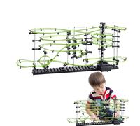 Marble Maze Game, Building Kit, 30.71x6.3x12.99 Inch Kids Battery-Powered Educational Roller Coaster Race Toy, Learning Construction Set for Teens, Adults Interactive Family, Game