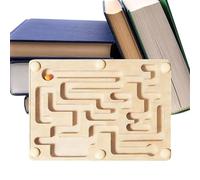 Marble Maze - Wooden Skill Path Challenge, Hands On Thinking Toy with Smooth Rolling Tracks Focus Training Activity, Ideal for Kids Adults Travel Learning Brain Practice