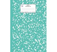 Marble Notebook A4: Turquoise Marble College Ruled Journal: 6 (School Supplies)
