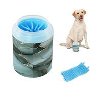 Marble Silver Sage Green_4 - Limpiador de pies de mascotas reutilizable con cepillo de silicona, máquina de limpieza de pies suaves para perros medianos a grandes