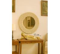 Marblechic Buda tailandés tumbado en hoja de oro y espejos - Escultura artesanal 57x16x22 cm